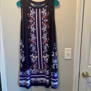 Apt. 9 Navy and White Floral Mini Dress